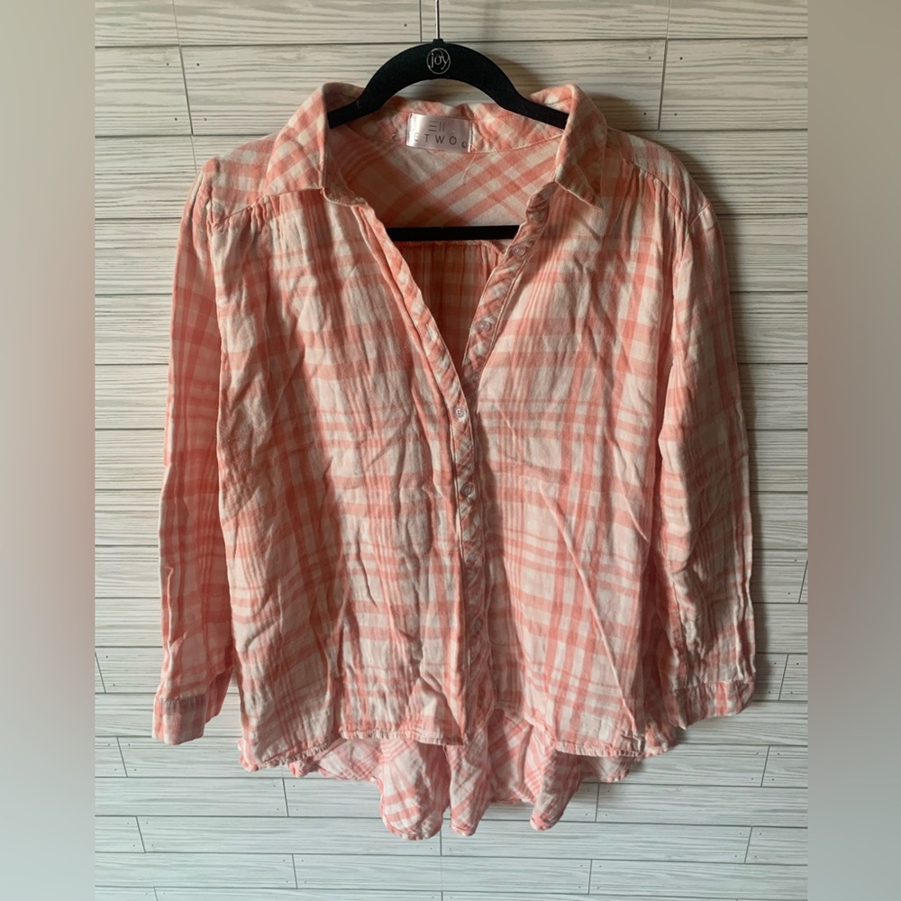 Pink Plaid Women's Top 100% cotton